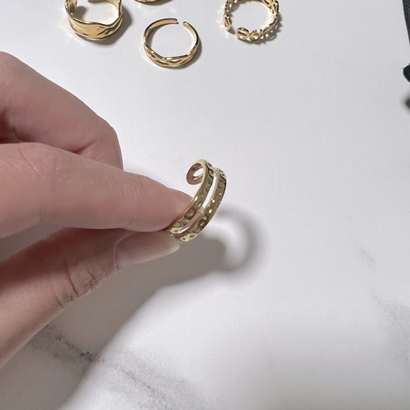 Slide jewels - gold ring - adjustable - Picture 3 of 3